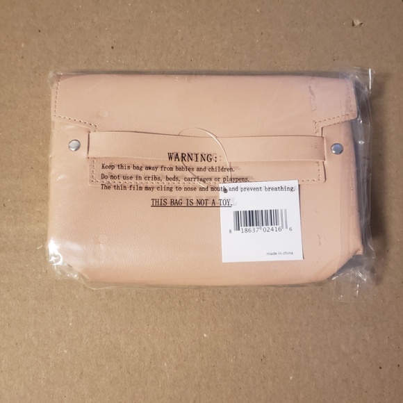 Vegan Leather Blush Pink Clutch Bag Brand New Sealed - Picture 2 of 2